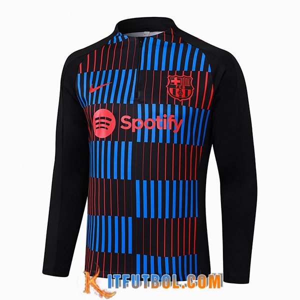 Sudadera De Entrenamiento FC Barcelona Negro/Azul/Rojo 2024/2025