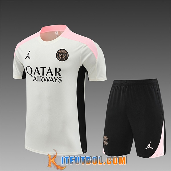 Camiseta Entrenamiento PSG Ninos Blanco/Rosa/Negro 2024/2025