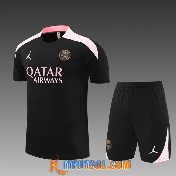 Camiseta Entrenamiento PSG Ninos Negro/Rosa 2024/2025