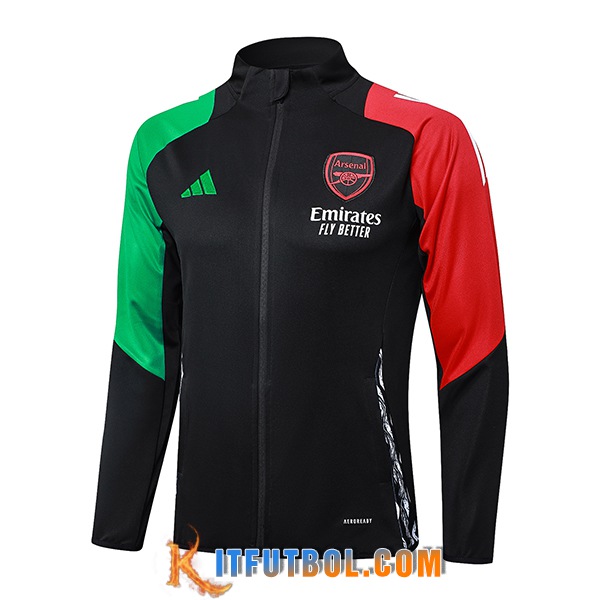 Chaquetas Futbol Arsenal Negro/Verde/Rojo 2024/2025