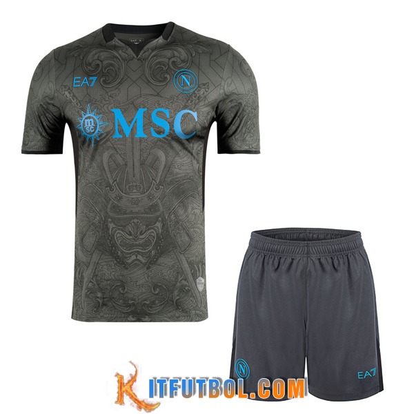 Nueva Camisetas De Futbol SSC Napoli Ninos Tercera 2024/2025