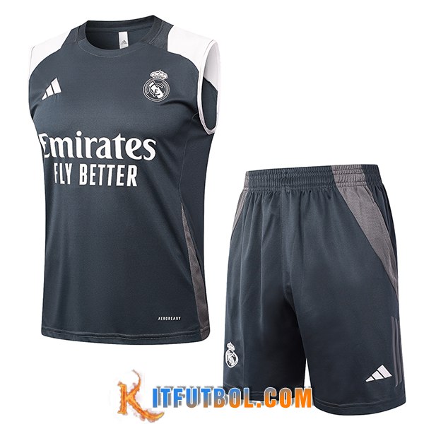 Camiseta Entrenamiento sin mangas Real Madrid Gris 2024/2025