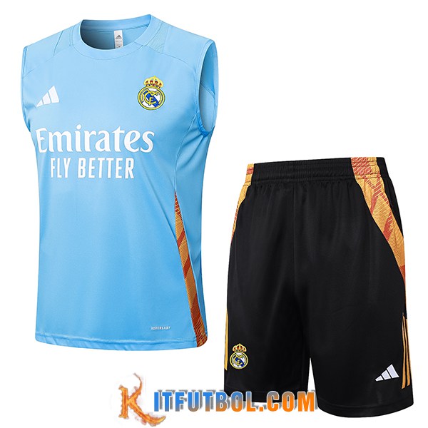 Camiseta Entrenamiento sin mangas Real Madrid Azul Claro 2024/2025
