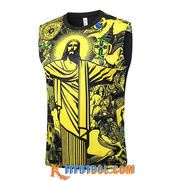 Chalecos De Futbol Brasil Amarillo/Negro 2024/2025