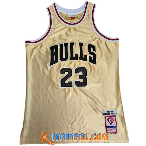 Camisetas De Futbol Chicago Bulls (JORDAN #23) 2024/25 Amarillo/Negro -02