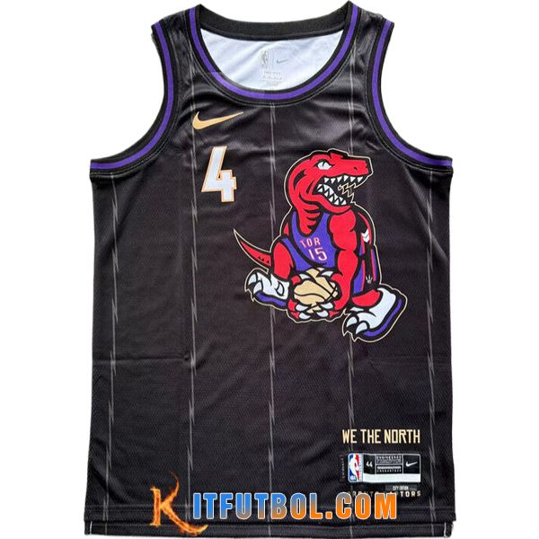 Camisetas De Futbol Toronto Raptors (BARNES #4) 2024/25 Negro