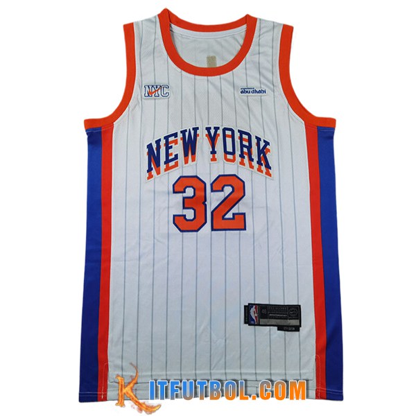 Camisetas De Futbol New York Knicks (TOWNS #32) 2024/25 Blanco/Naranja/Azul