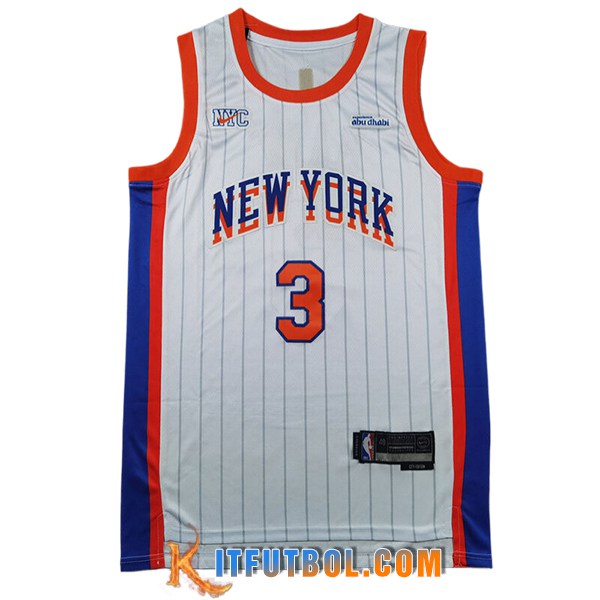 Camisetas De Futbol New York Knicks (HART #3) 2024/25 Blanco/Naranja/Azul