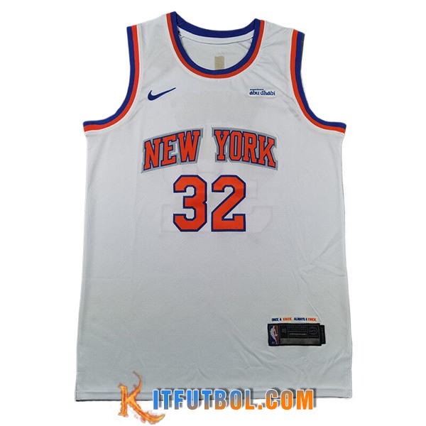 Camisetas De Futbol New York Knicks (TOWNS #32) 2024/25 Blanco/Naranja