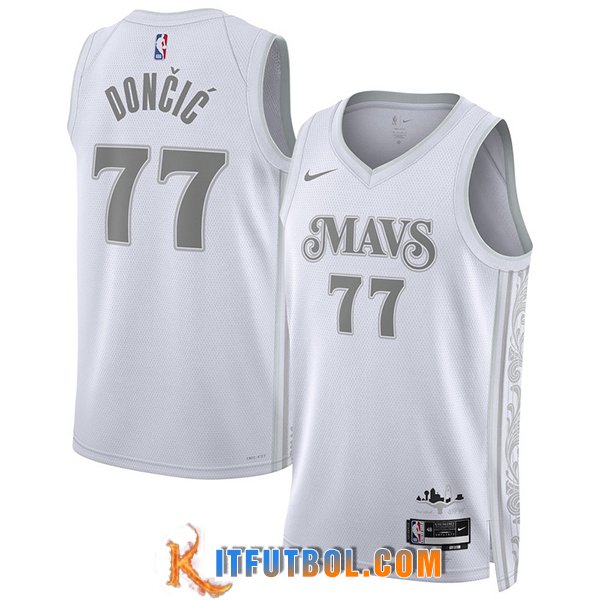 Camisetas De Futbol Charlotte Hornets (DONCIC #77) 2024/25 Blanco/Gris