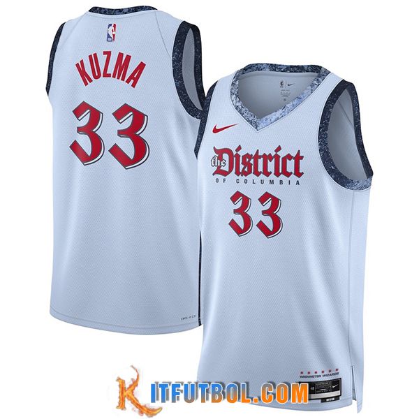Camisetas De Futbol Washington Wizards (KUZMA #33) 2024/25 Blanco/Rojo