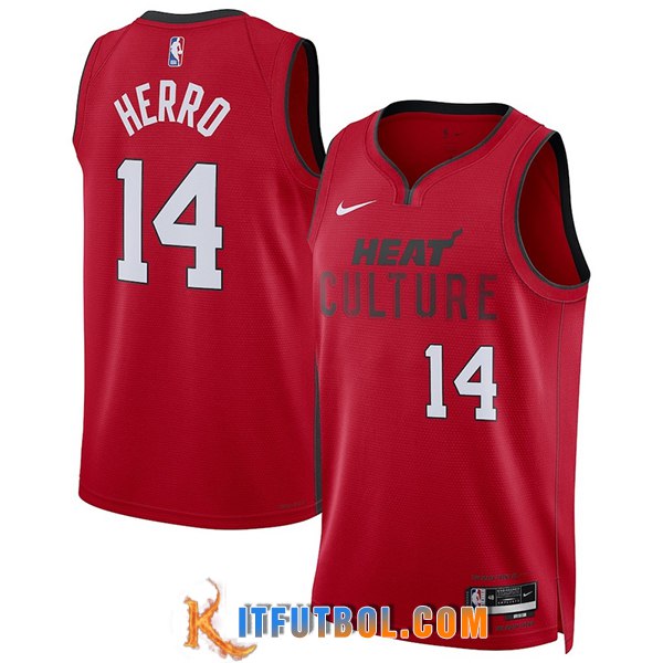 Camisetas De Futbol Miami Heat (HERRO #14) 2024/25 Rojo/Negro/Blanco