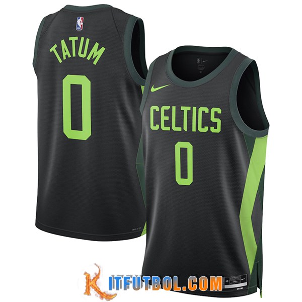 Camisetas De Futbol Boston Celtics (TATUM #0) 2024/25 Negro/Verde -04