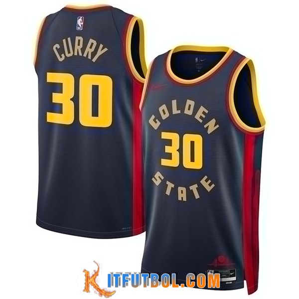 Camisetas De Futbol Golden State Warriors (CURRY #30) 2024/25 Negro/Amarillo/Rojo