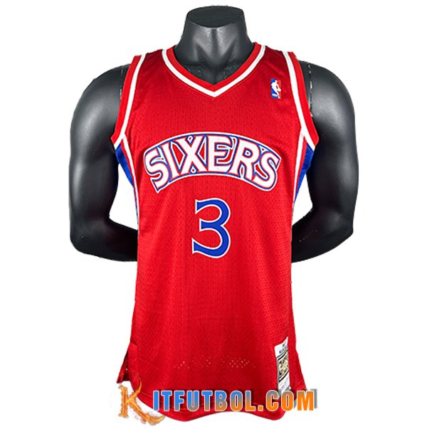 Camisetas De Futbol Philadelphia 76ers (IVERSON #3) 2023/24 Rojo/Azul