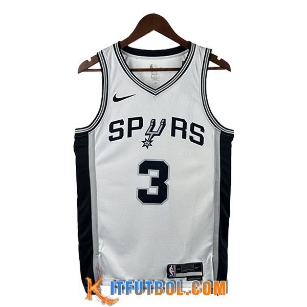 Camisetas De Futbol San Antonio Spurs (PAUL #3) 2024/25 Blanco/Negro