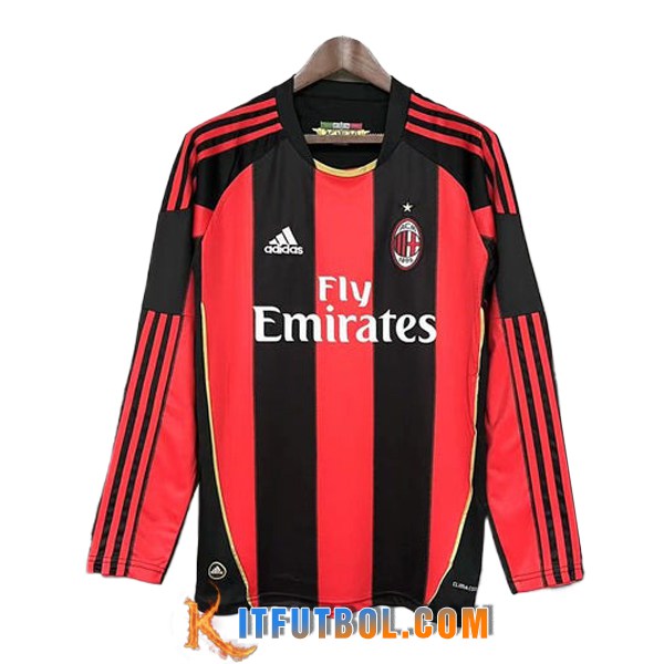 Camisetas De Futbol AC Milan Retro Segunda Manga Largas 2010/2011