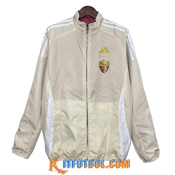 Rompevientos AS Roma Beige/Blanco 2024/2025