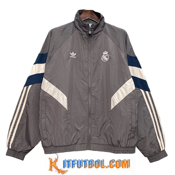 Rompevientos Real Madrid Gris/Beige/Azul 2024/2025