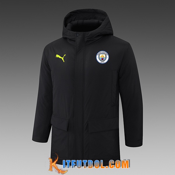 Chandal Plumas Con Capucha Manchester City Negro 2024/2025