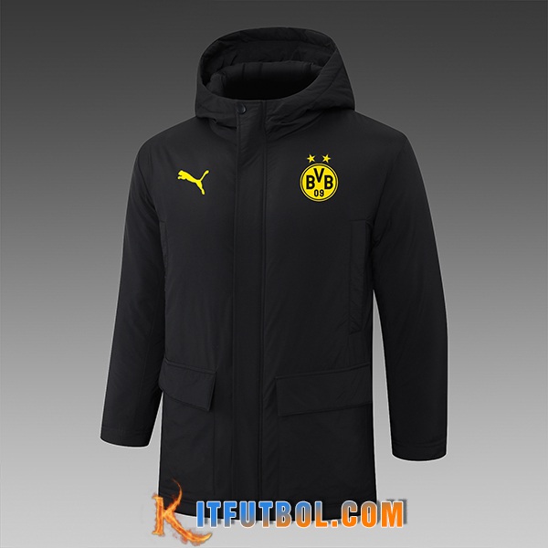Chandal Plumas Con Capucha Dortmund Negro 2024/2025