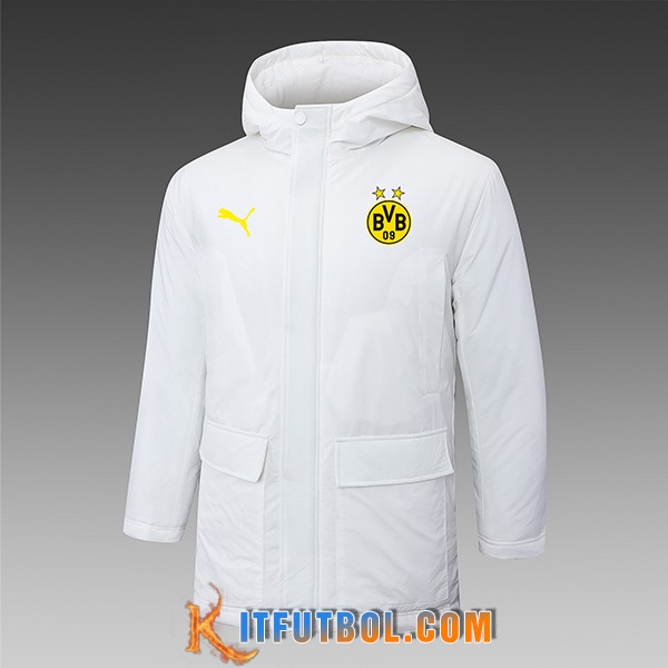 Chandal Plumas Con Capucha Dortmund Blanco 2024/2025