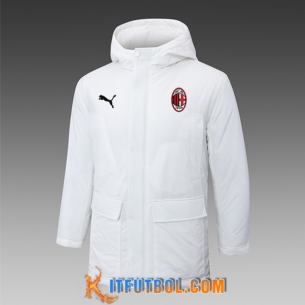 Chandal Plumas Con Capucha AC Milan Blanco 2024/2025