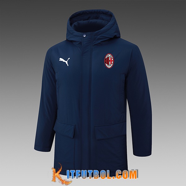 Chandal Plumas Con Capucha AC Milan azul real 2024/2025