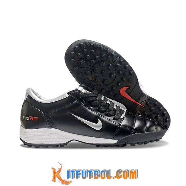 Nike Botas De Fútbol T90 TF Negro/Gris