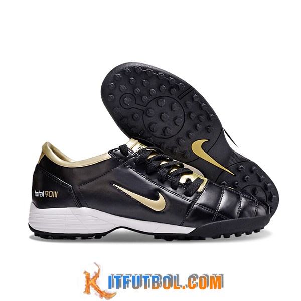 Nike Botas De Fútbol T90 TF Negro/Amarillo
