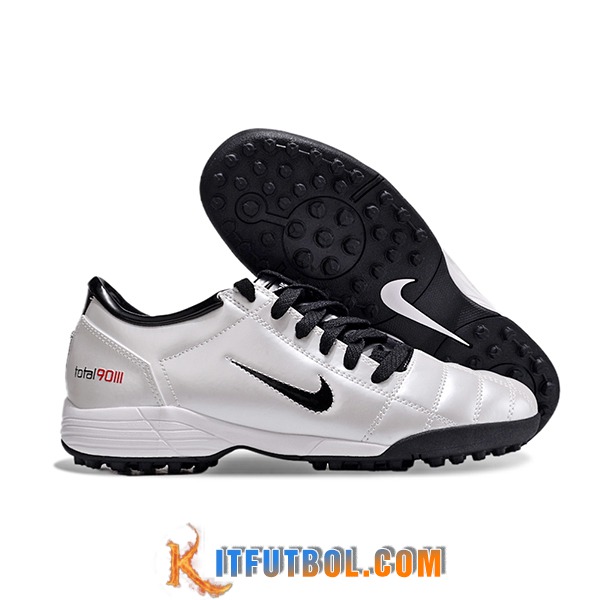 Nike Botas De Fútbol T90 TF Blanco/Negro