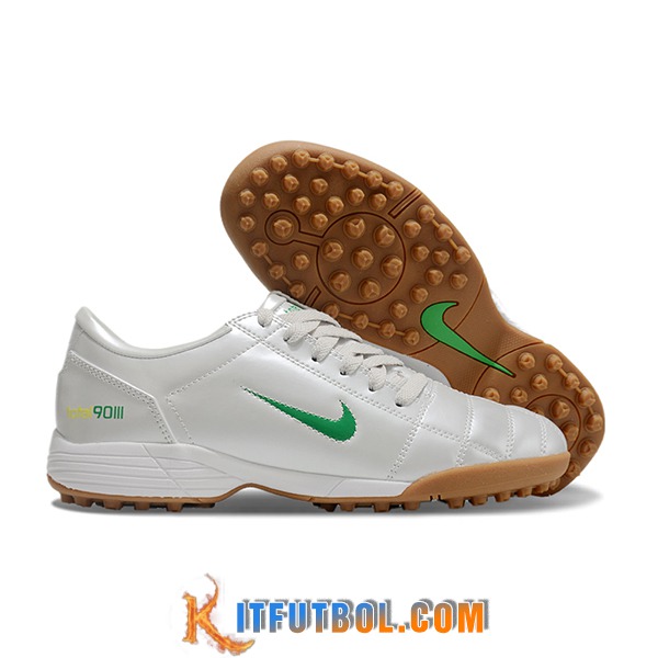 Nike Botas De Fútbol T90 TF Blanco/Verde