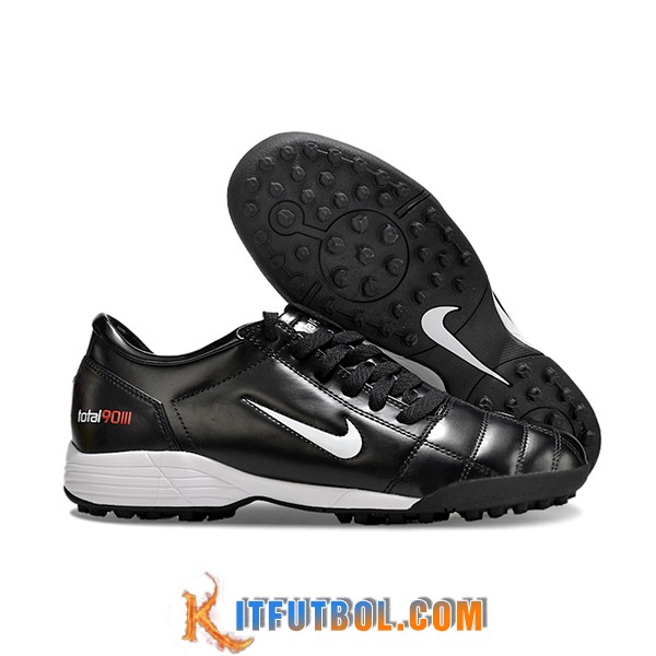 Nike Botas De Fútbol T90 TF Negro/Blanco