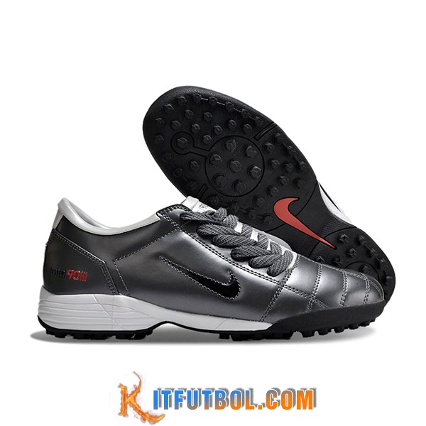 Nike Botas De Fútbol T90 TF Gris/Negro -04