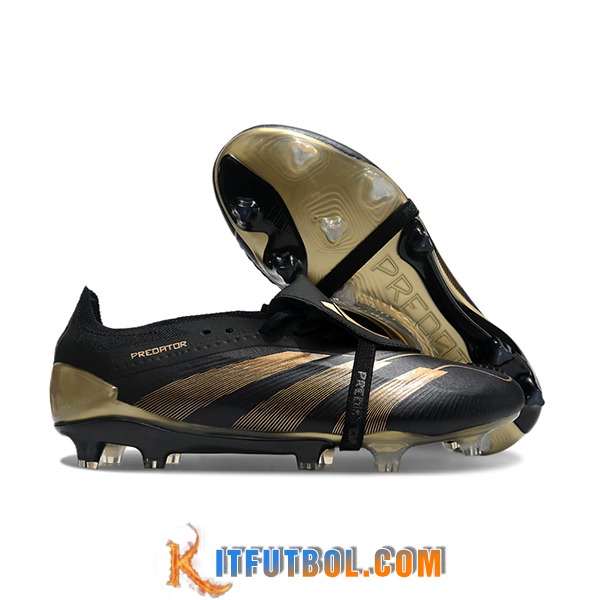 Adidas Botas De Fútbol Predator Elite Tongue FG Negro/Amarillo -03