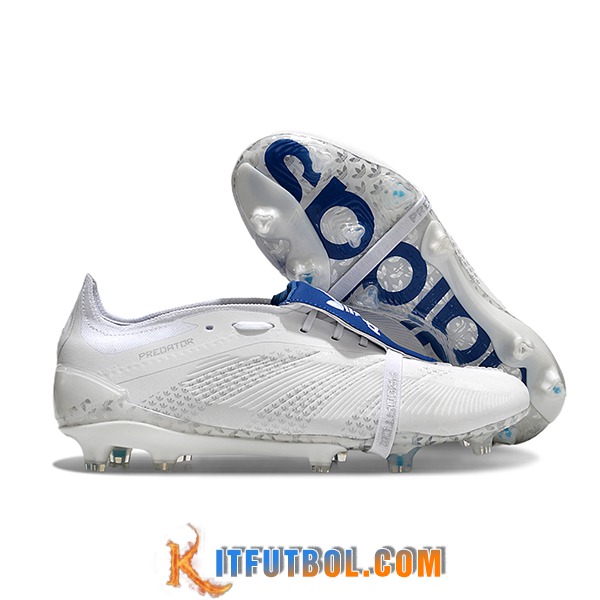 Adidas Botas De Fútbol Predator Elite Tongue FG Blanco/Azul