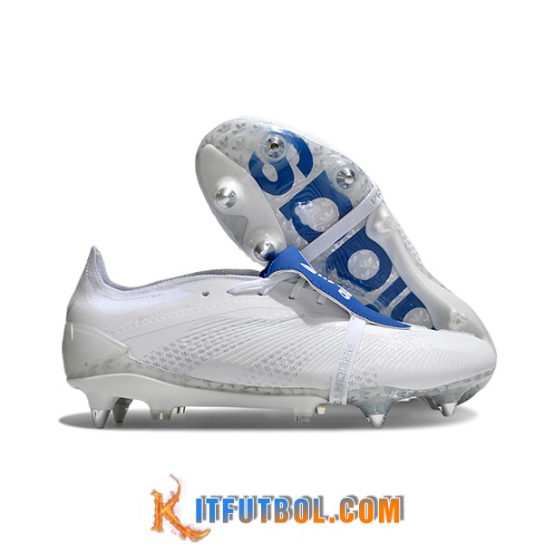 Adidas Botas De Fútbol Predator Elite Tongue SG Blanco/Azul
