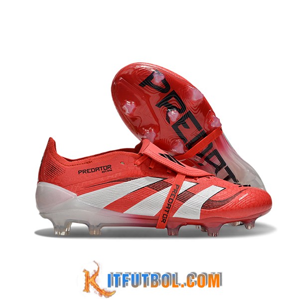Adidas Botas De Fútbol 25 Predator Elite Tongue FG Rojo/Blanco