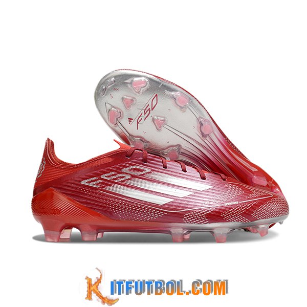 Adidas Botas De Fútbol F50 ELITE FG Rojo/Gris