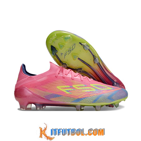 Adidas Botas De Fútbol F50 Elite FG Rosa/Gris/Azul