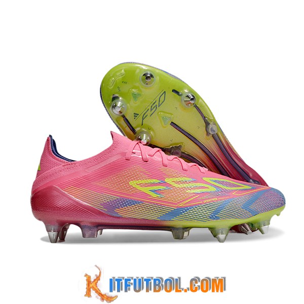 Adidas Botas De Fútbol F50 Elite SG Rosa/Verde/Azul