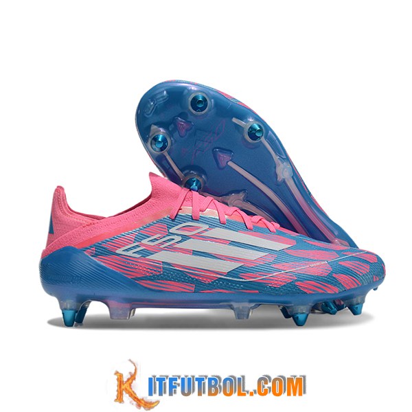 Adidas Botas De Fútbol F50 Elite SG Rosa/Azul/Blanco