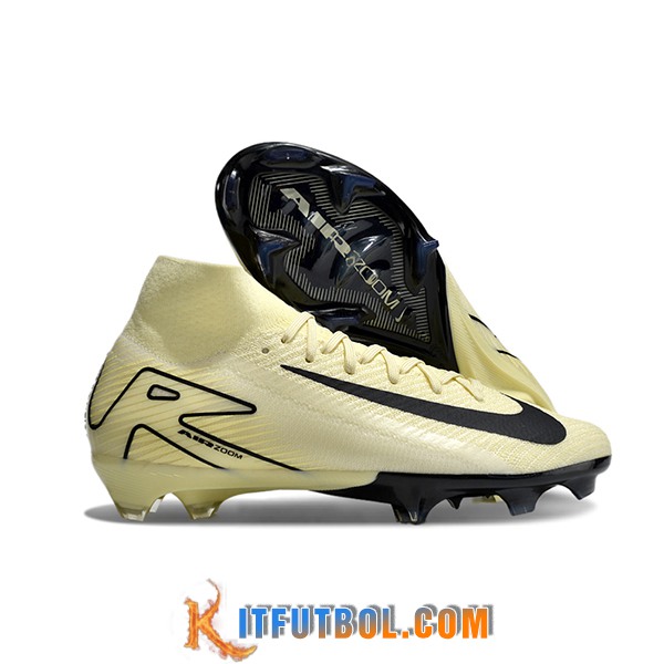 Nike Botas De Fútbol Air Zoom Mercurial Superfly IIX Elite FG Amarillo/Negro -02