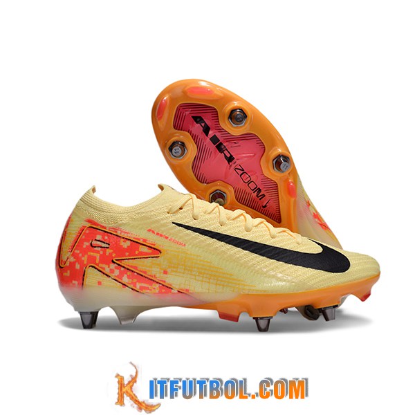 Nike Botas De Fútbol AIR ZOOM MERCURIAL VAPOR XVI ELITE SG-PRO Amarillo/Naranja/Negro