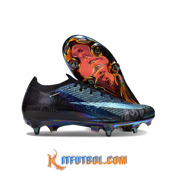 Nike Botas De Fútbol AIR ZOOM MERCURIAL VAPOR XVI ELITE SG-PRO Negro/Azul