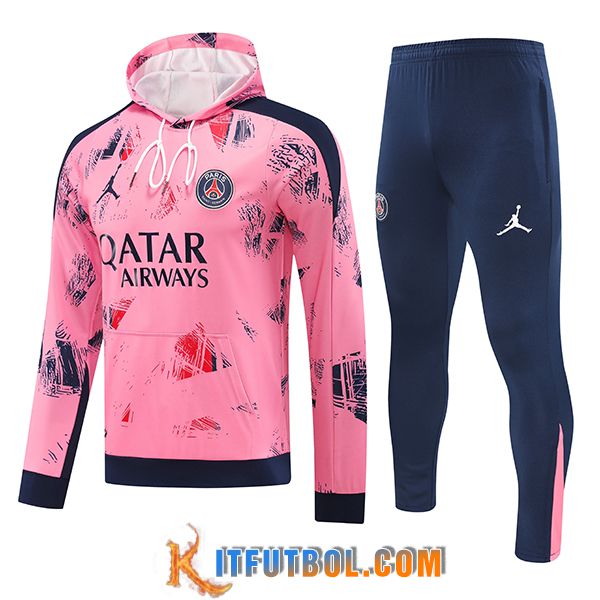 Chaqueta Con Capucha Chandal PSG Rosa/Violeta 2024/2025