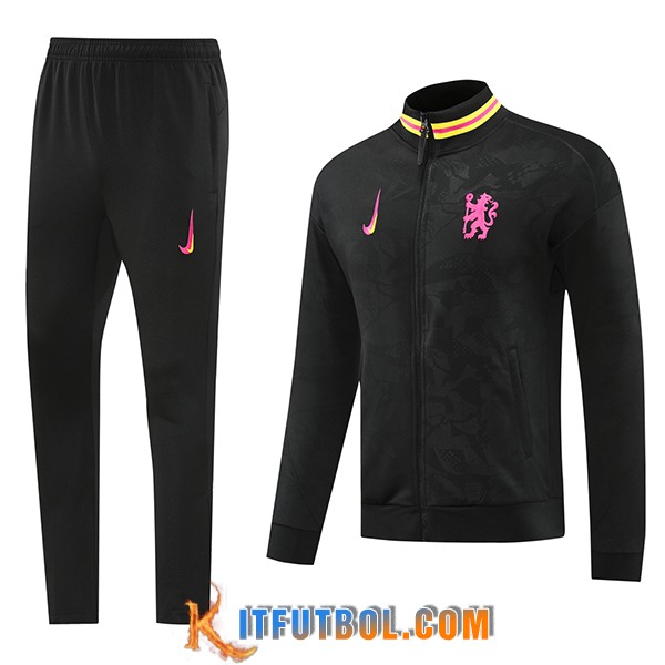 Chandal Equipos De Futbol Chaquetas FC Chelsea Negro 2024/2025