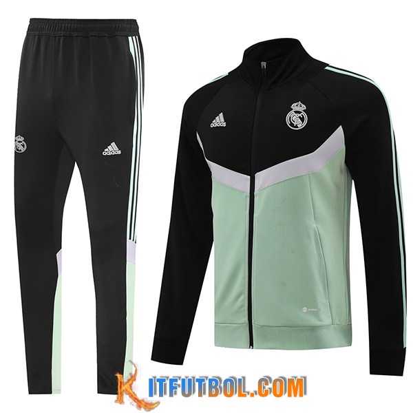 Chandal Equipos De Futbol Chaquetas Real Madrid Verde/Negro 2024/2025
