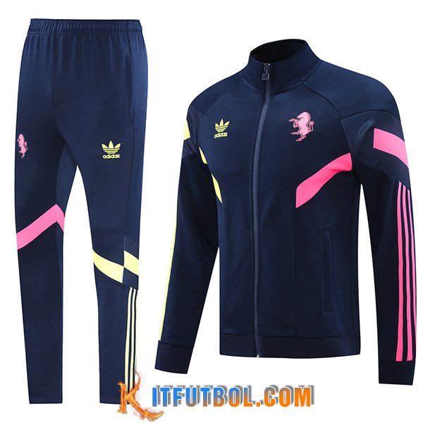 Chandal Equipos De Futbol Chaquetas Juventus Azul/Amarillo/Rosa 2024/2025
