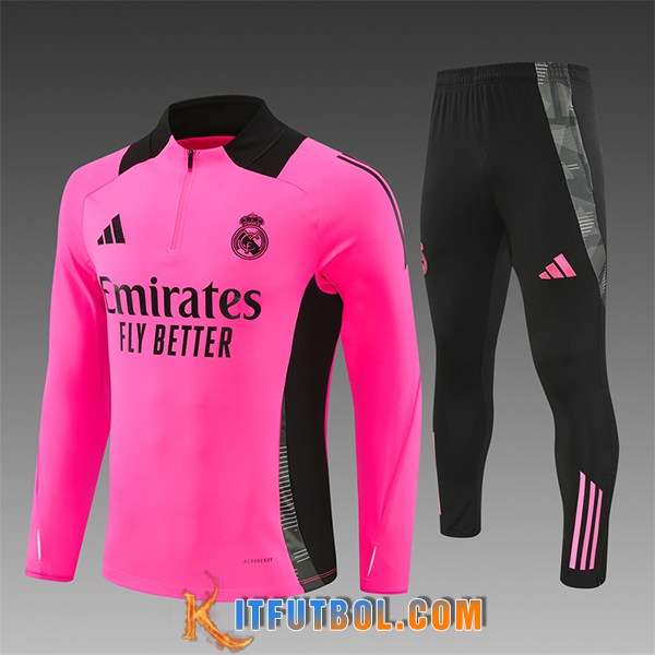 Chandal Equipos De Futbol Real Madrid Ninos Rosa/Negro 2024/2025
